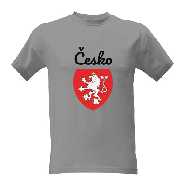 Tričko s potiskem Česko a lev v erbu
