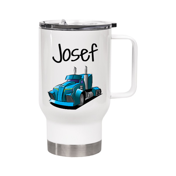 Cestovní termohrnek s uchem s potiskem Hrnek Hrdý kamioňák