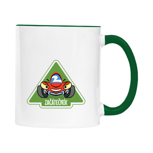 Hrnek malý barevný s potiskem Řidič začátečník