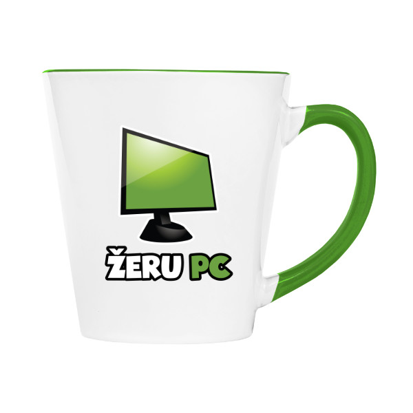 Hrnek kónický barevný s potiskem Žeru PC