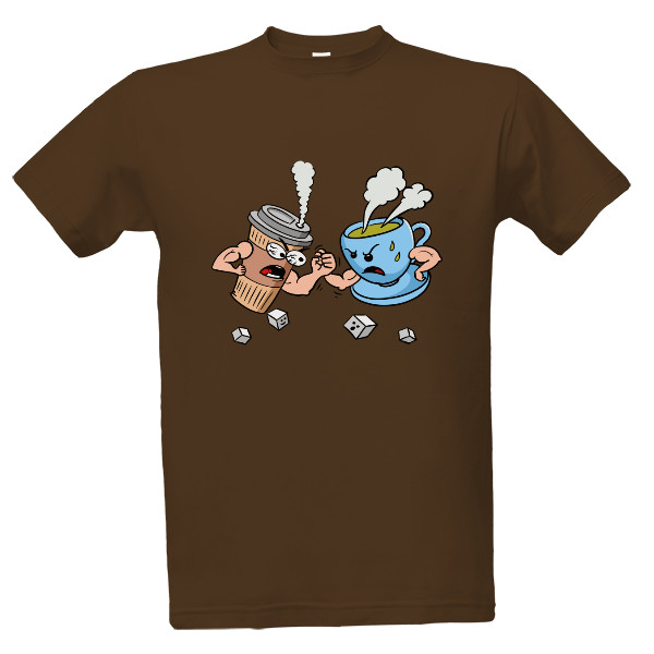 Tričko s potiskem Káva versus Čaj