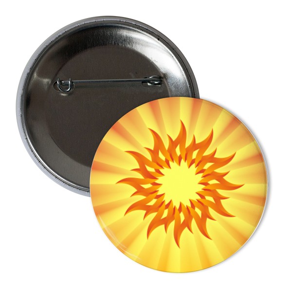 Odznáček  s potiskem Slunce