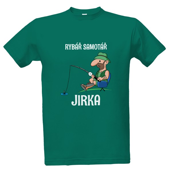 Tričko s potiskem Rybář samotář ...