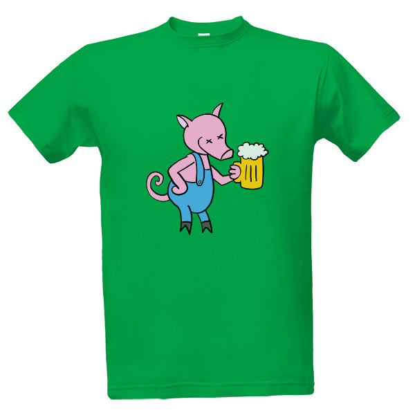 Tričko s potiskem Vepřík s pivem